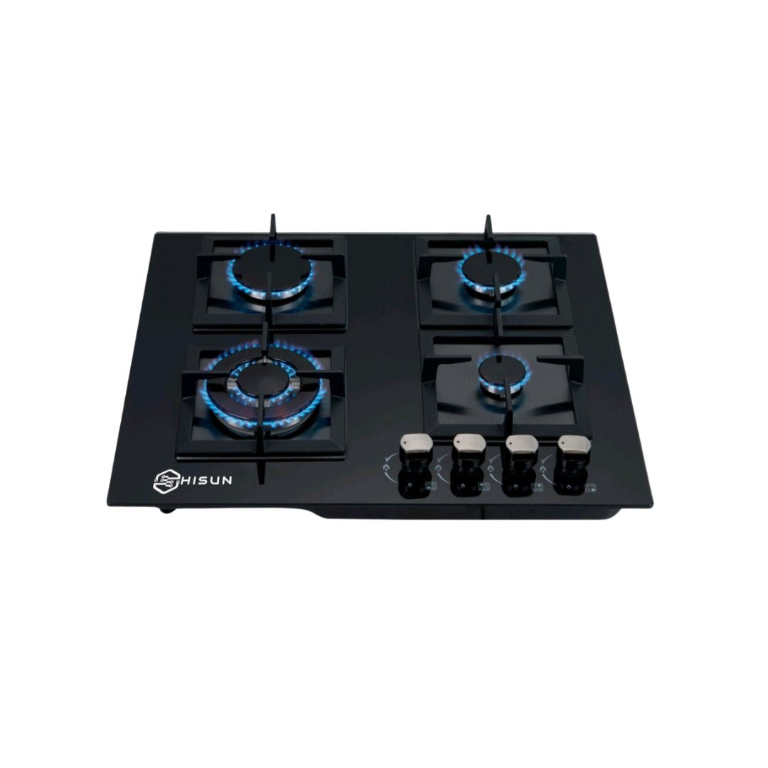 TEMPERED GLASS 4 BURNER GAS HOB