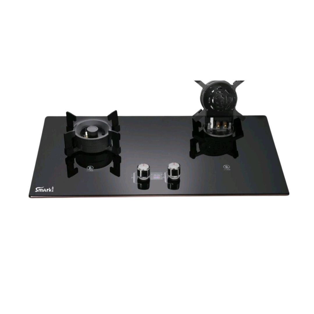 TEMPERED GLASS 2 BURNER FOLDING GAS HOB