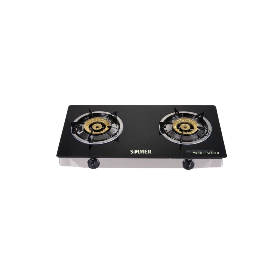 Glass GAS HOB Builtin 2 burner TABLE TOP gas stove