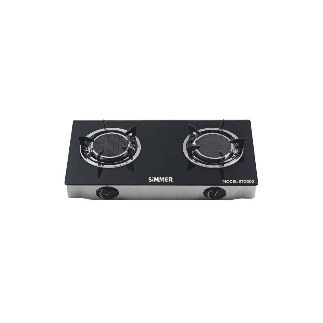 Glass GAS HOB 2 burner TABLE TOP gas stove infrared