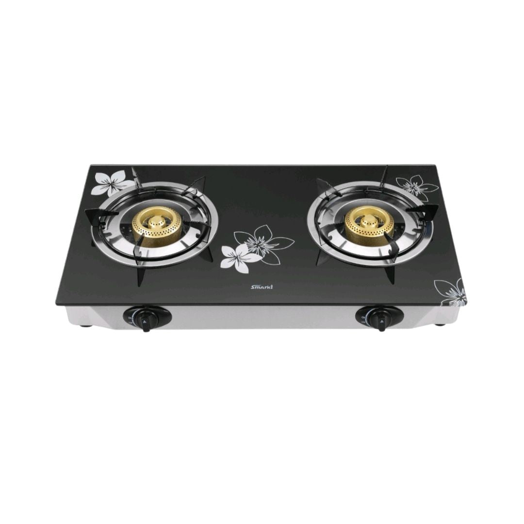 TEMPERED GLASS 2 BURNER TABLE TOP GAS STOVE