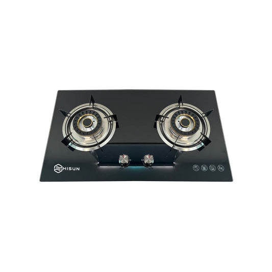 TEMPERED GLASS 2 BURNER FOLDING GAS HOB