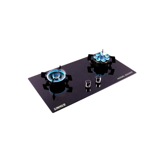 Glass GAS HOB Builtin 2 burner gas hob FOLD