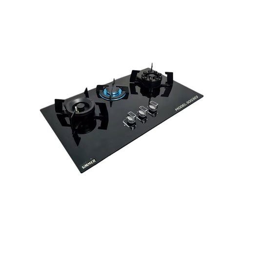 Glass GAS HOB Builtin 3 burner gas hob FOLD