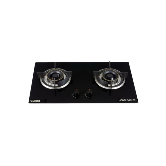 Glass GAS HOB Builtin 2 burner gas hob