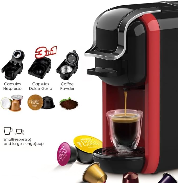 REBENUO SF-3547 Electric automatic espresso machine other 3 in 1 multi capsule coffee maker