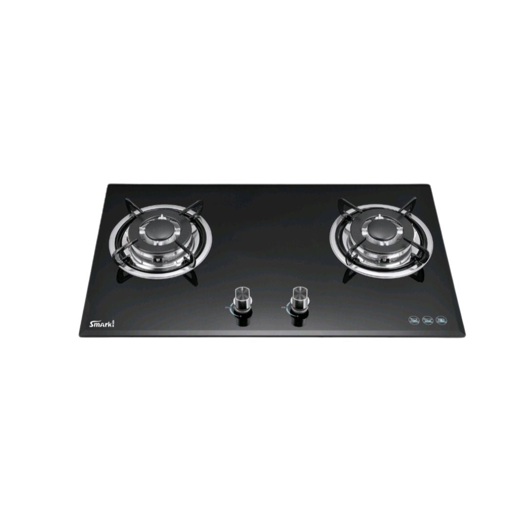 TEMPERED GLASS 2 BURNER FOLDING GAS HOB