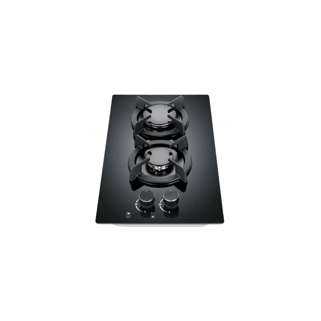 TEMPERED GLASS 2 BURNER FOLDING GAS HOB