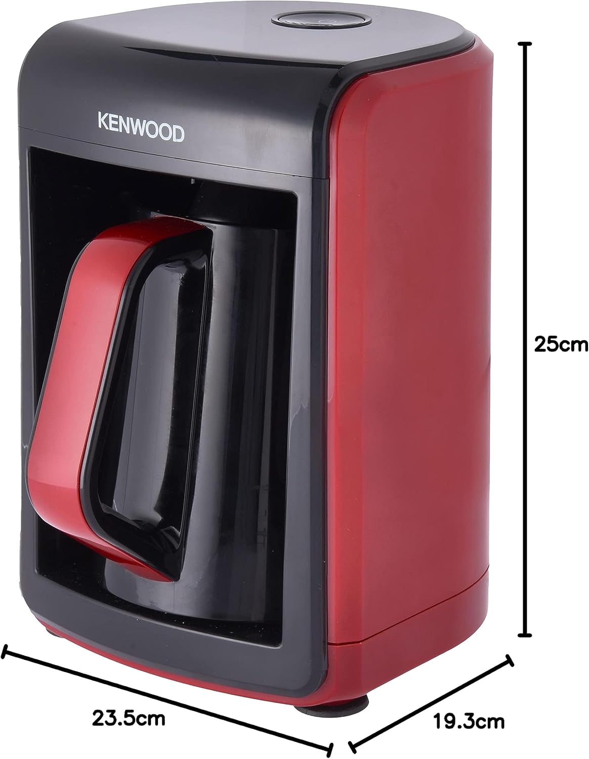 Kenwood Turkish Coffee Maker Up To 5 Cups Turkish Coffee Machine For Slowly Brewed Delicious Turkish Coffee 535W Ctp10.000Br Black/Red