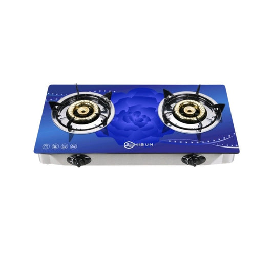 TEMPERED GLASS 2 BURNER TABLE TOP GAS STOVE