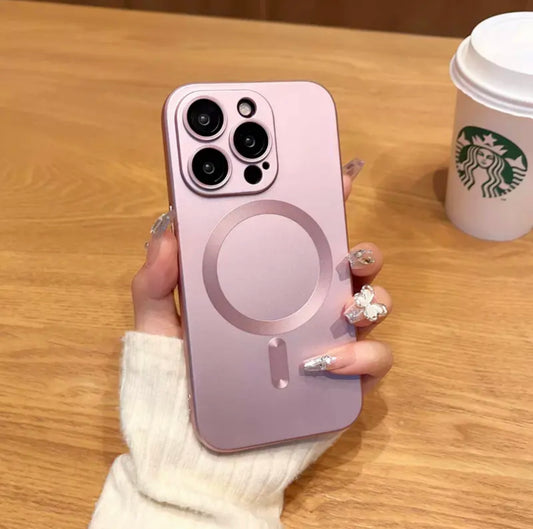 SILICONE METAL COLOR CASE FOR IPHONE