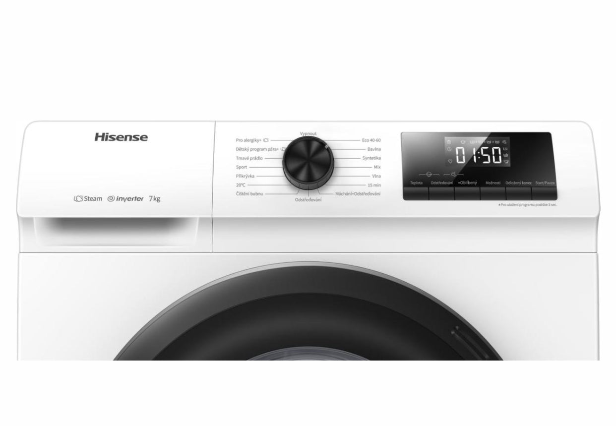 HISENSE 1 SERIES WFQP7012EVM 7 KG
1200 SPIN WASHING MACHINE - WHITE