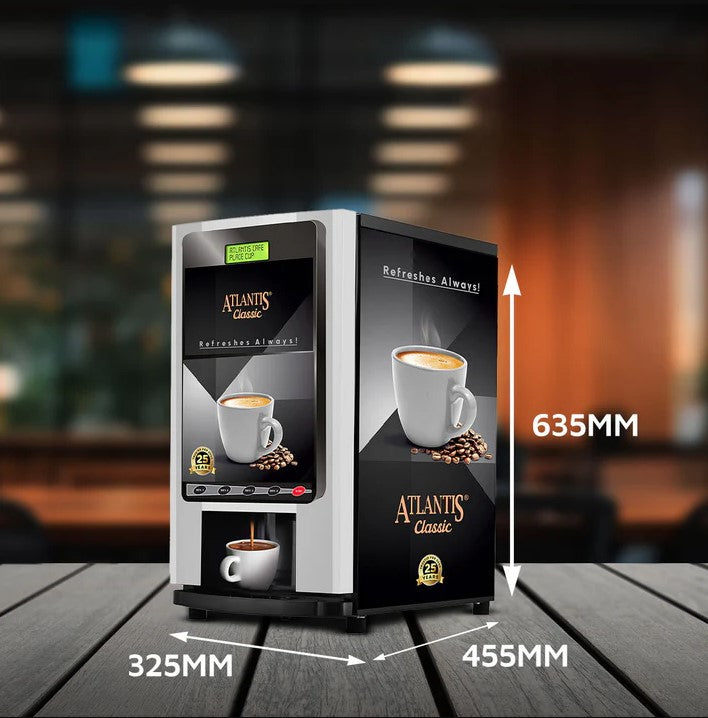 ATLANTIS CLASSIC 4 Lane Tea & Coffee Vending Machine – 3 Ltrs hot Tank