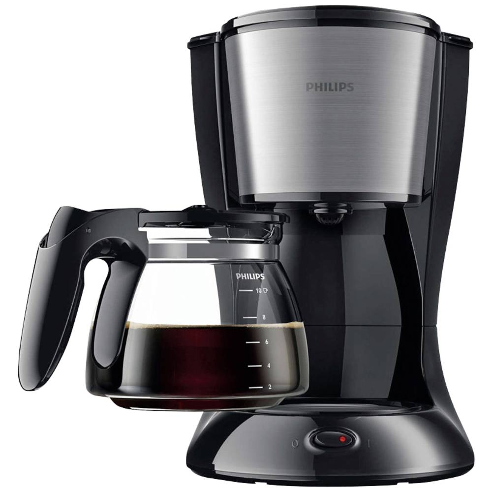 Philips Home Daily Collection HD7462/20 Coffee maker Black, Metal Cup volume=15 Glass jug