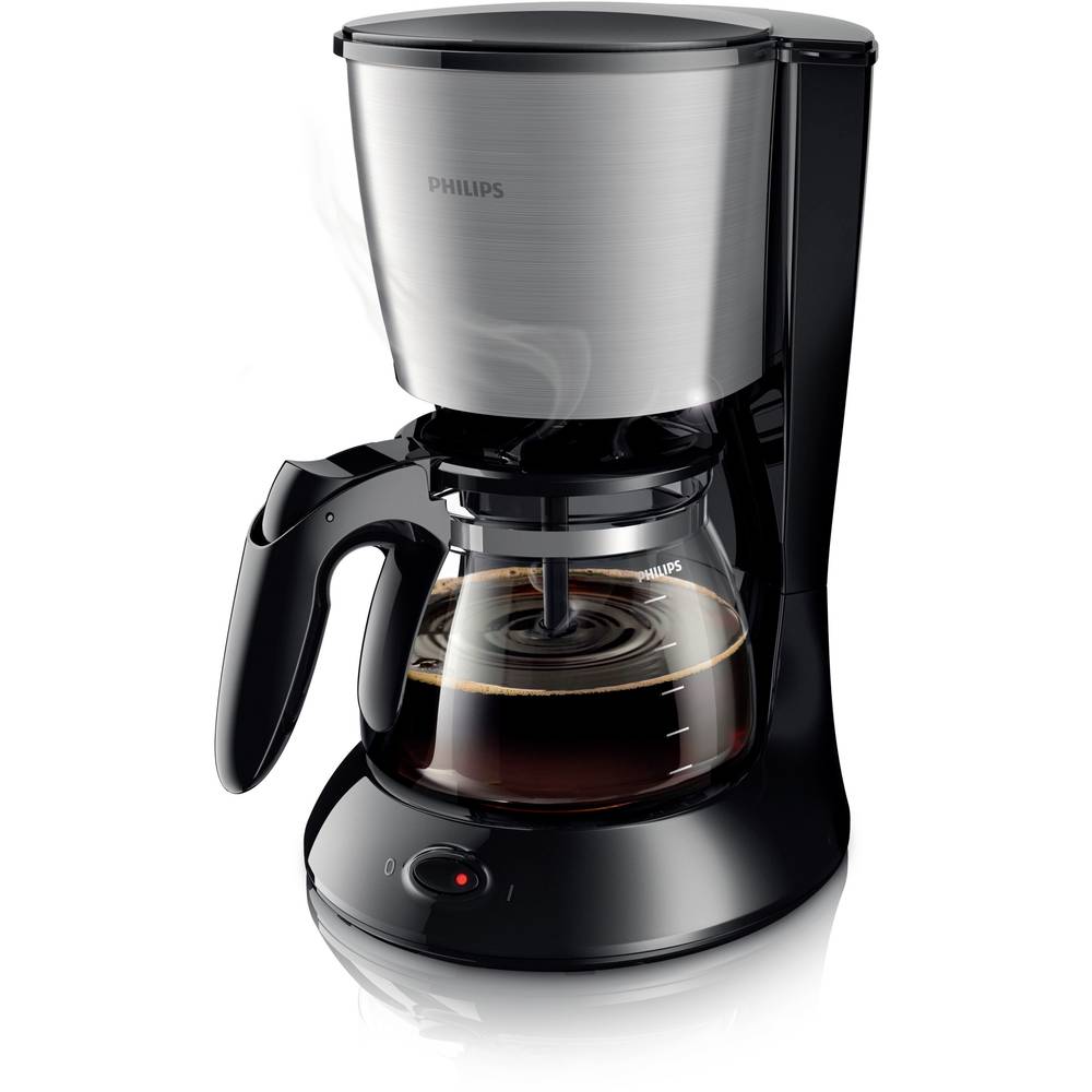 Philips Home Daily Collection HD7462/20 Coffee maker Black, Metal Cup volume=15 Glass jug